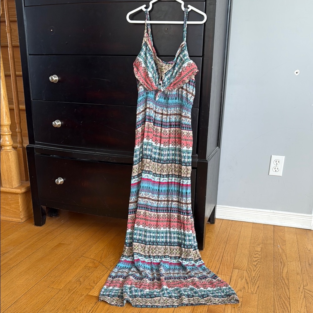 Ardene Pink and Blue Spaghetti Strap Sundress